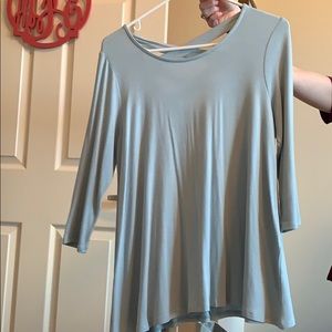 cross pattern crescent blouse